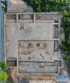 图为唐代宗元陵下宫上海公墓价格-1号建筑基址（资料照片）